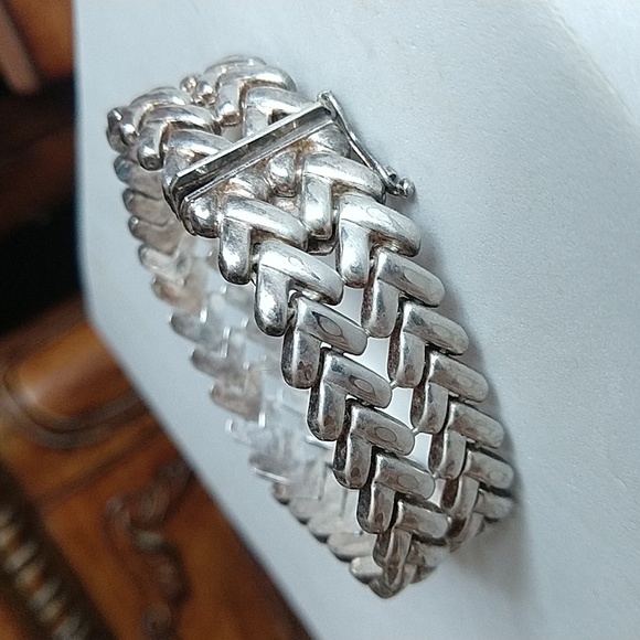 Vintage leaf or vine or leaves style bracelet sterling silver 925